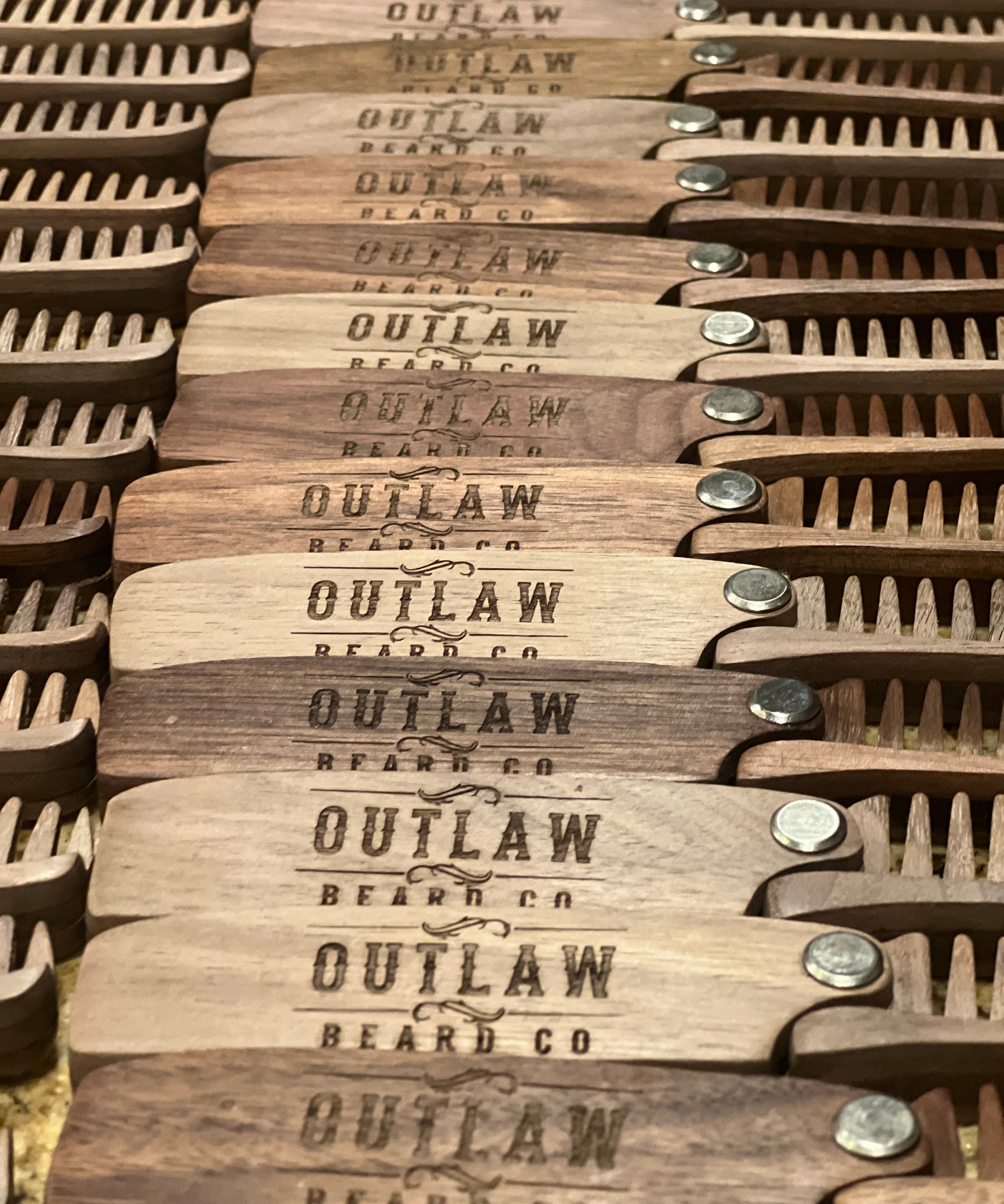 WOOD BEARD COMB