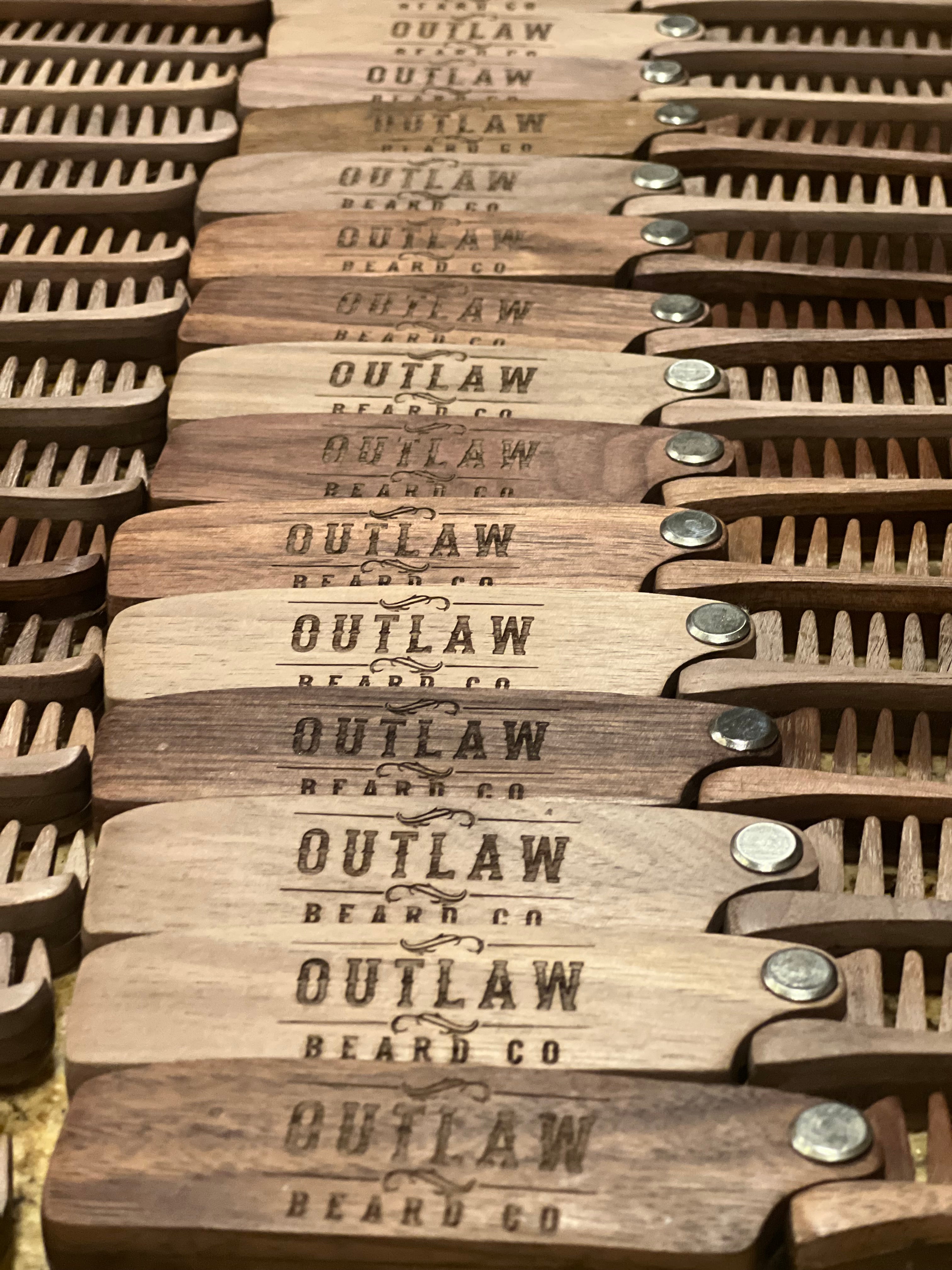 WOOD BEARD COMB